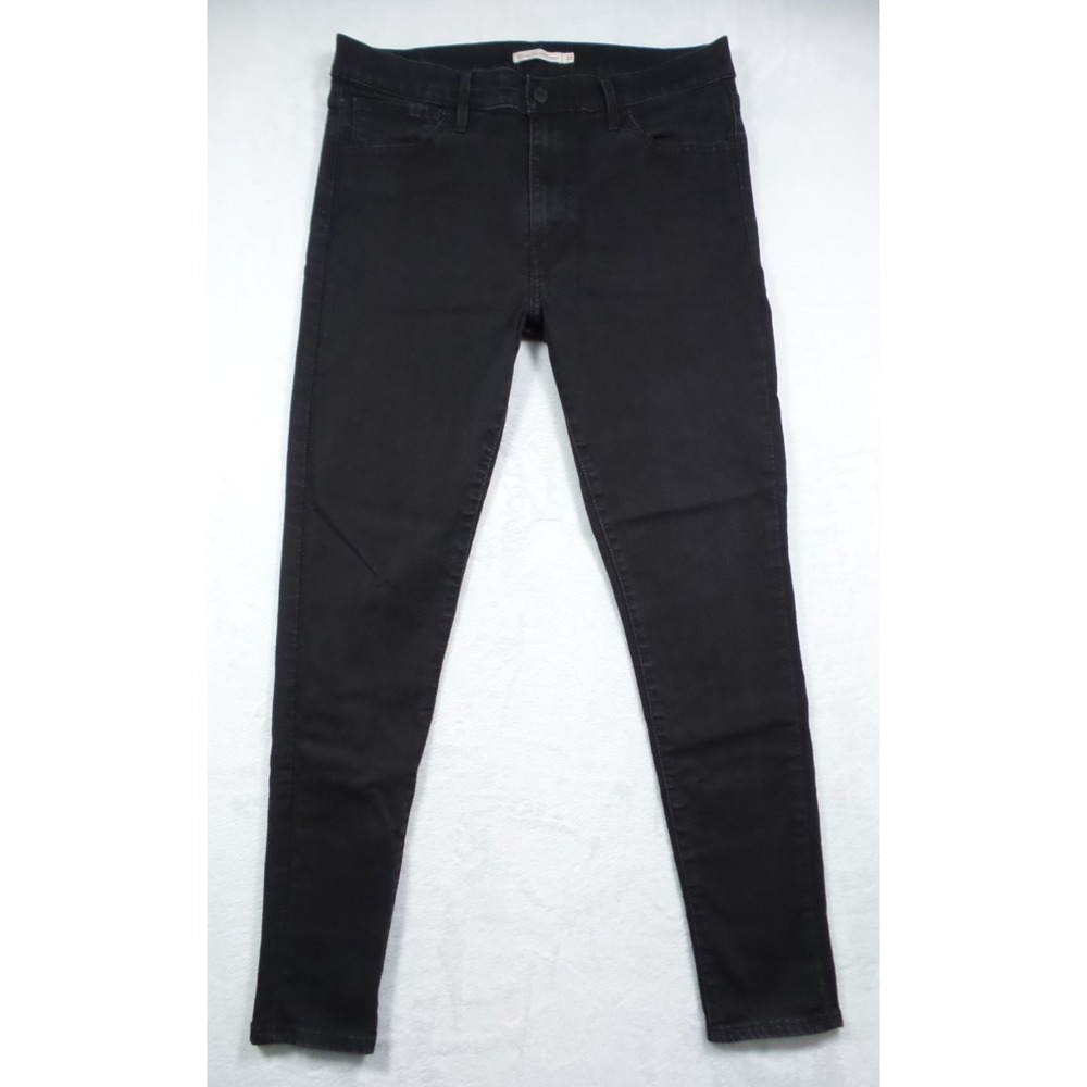 Levis 720 Jeans Womens Size 33 Black Denim High Rise Super Skinny Stretch